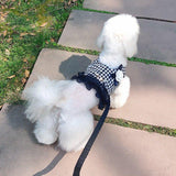 Back Clip Precious Houndstooth Harness Leash Combo - 5: FancyPetTags.com