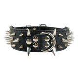 Spiked Leatherette Anti-Bite Collar - 16: FancyPetTags.com
