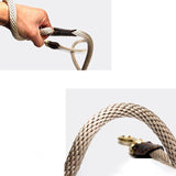 Trend Setting Hemp Rope Genuine Leather Leash - 4: FancyPetTags.com